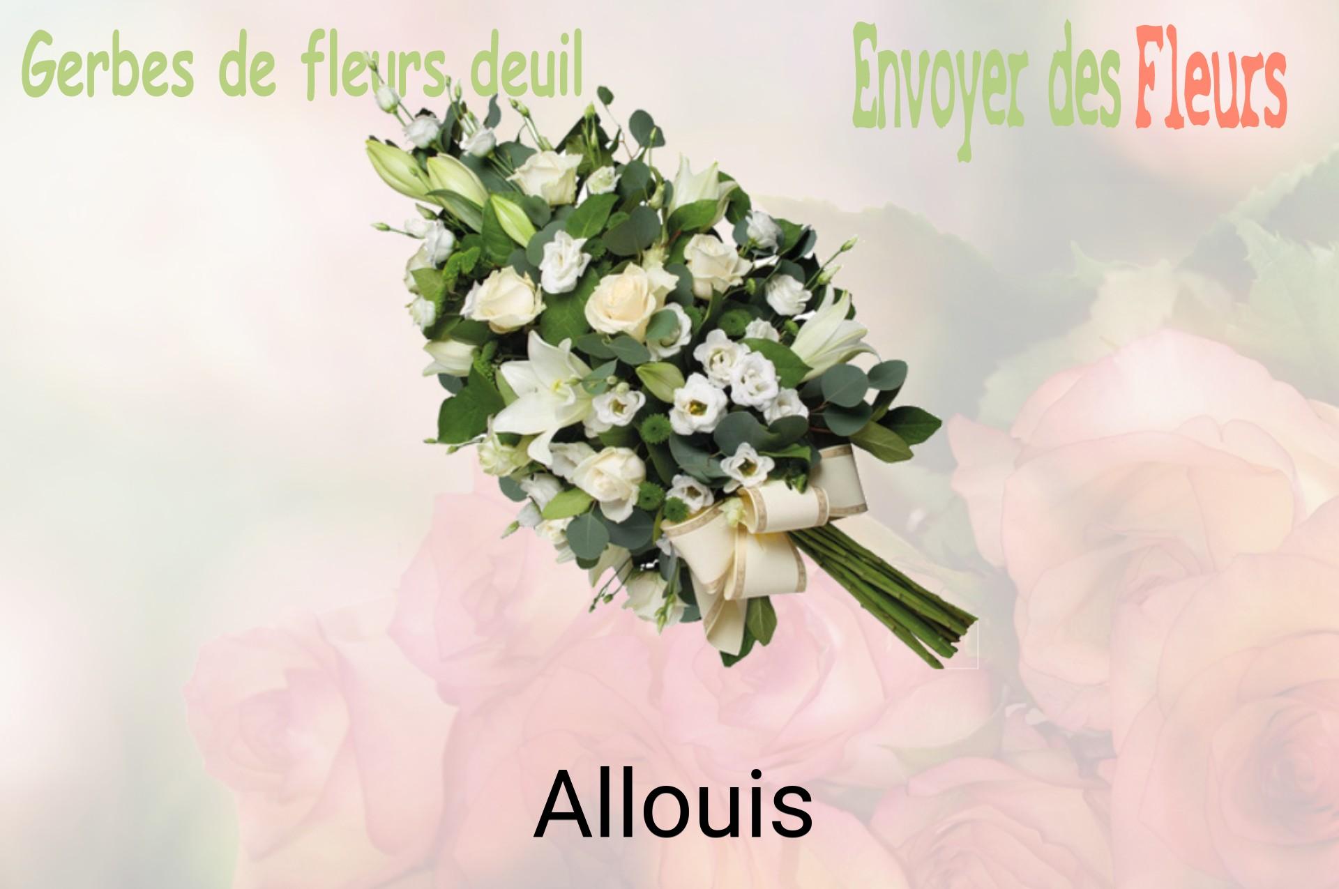 Gerbe de fleurs de deuil livrée à Allouis